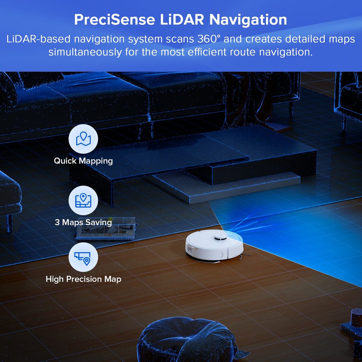 Roborock Q7 L5+ Robot Vacuum Cleaner with Auto-Empty Dock, 8000Pa Suction and Dual Anti-Tangle System