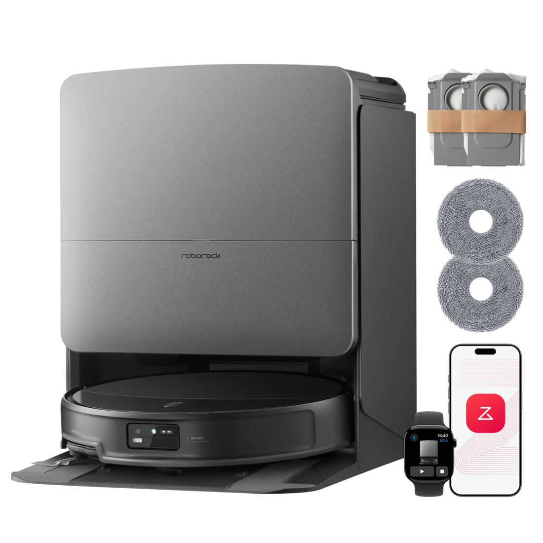 Roborock Saros 20 – AdaptiLift™ Chassis 3.0 for Smooth Threshold Crossing, Powered by 36,000 Pa Suction