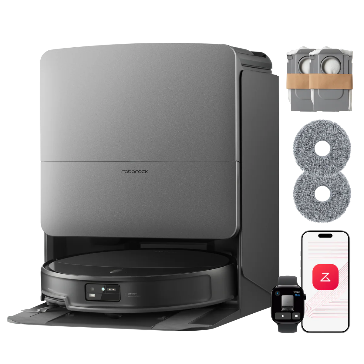 Roborock Saros 20 – AdaptiLift™ Chassis 3.0 for Smooth Threshold Crossing, Powered by 36,000 Pa Suction