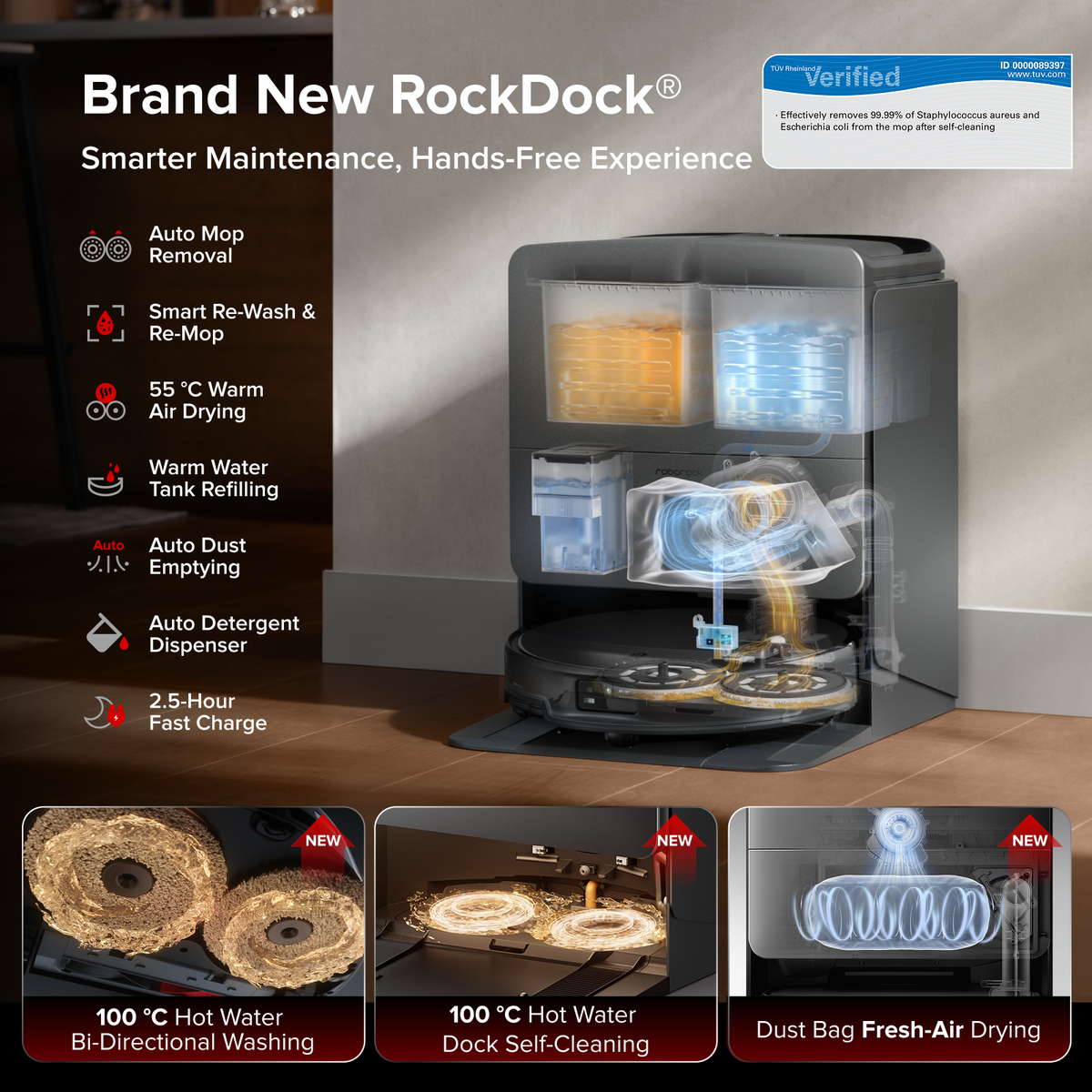 Roborock Saros 20 – AdaptiLift™ Chassis 3.0 for Smooth Threshold Crossing, Powered by 36,000 Pa Suction