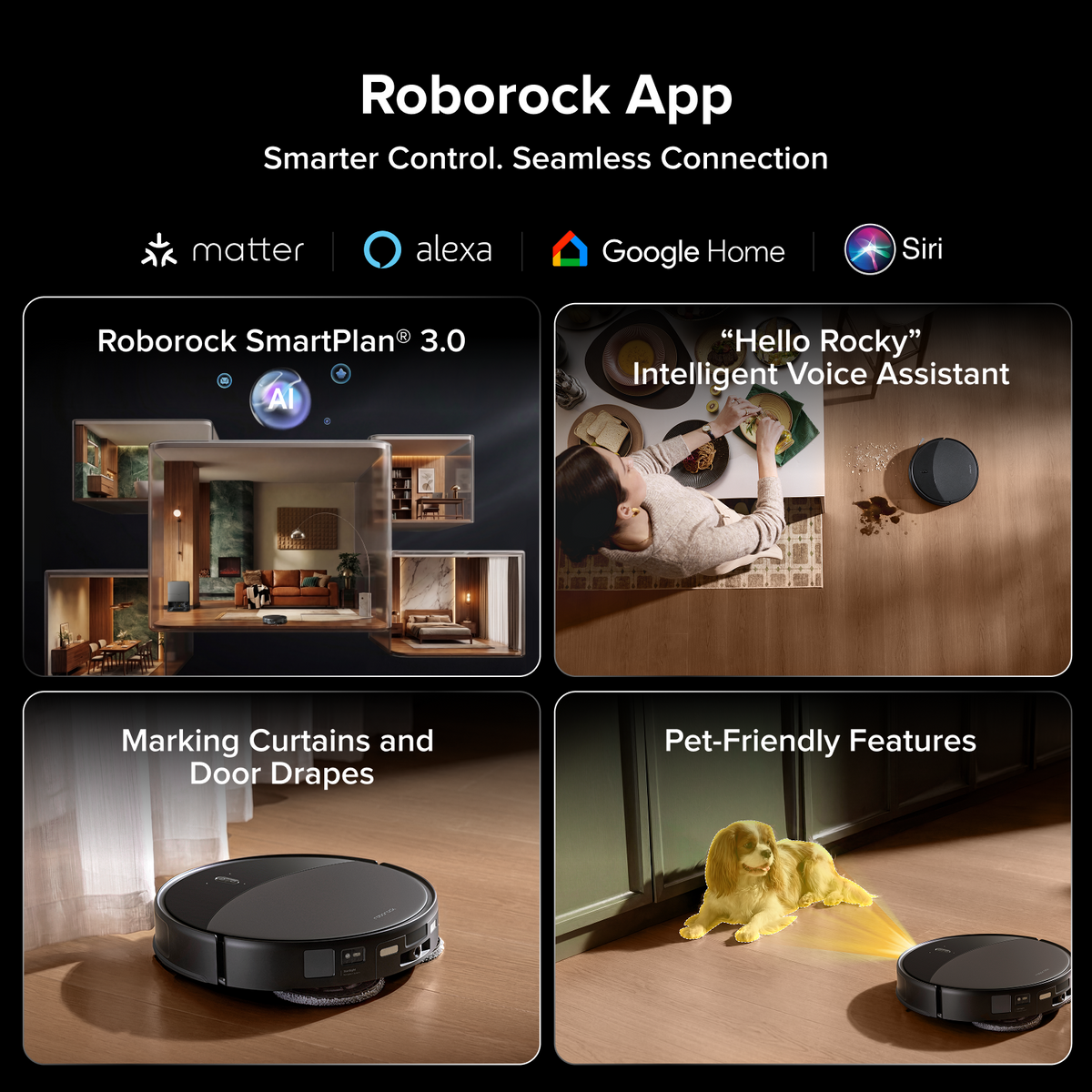Roborock Saros 20 – AdaptiLift™ Chassis 3.0 for Smooth Threshold Crossing, Powered by 36,000 Pa Suction