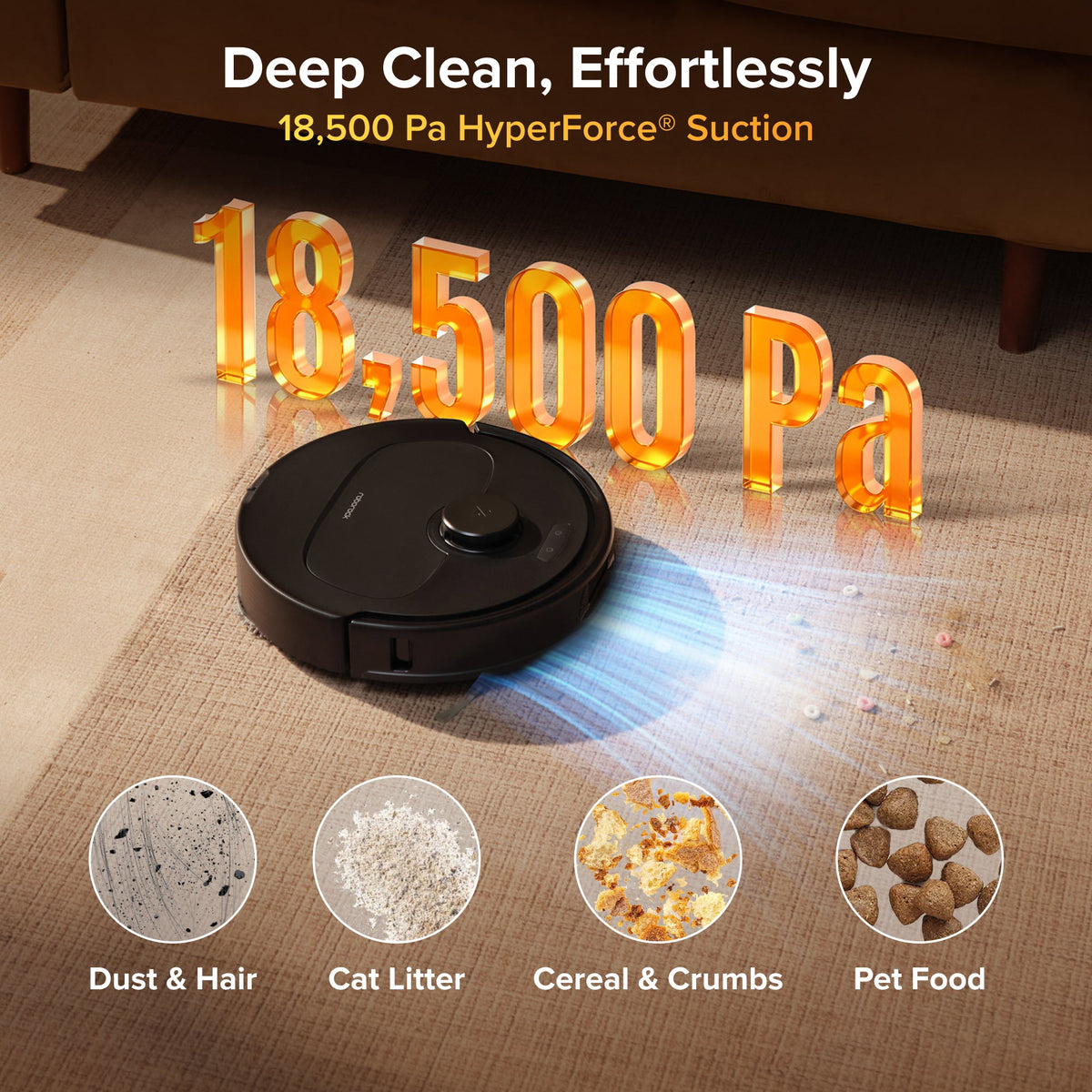 Roborock Qrevo S Pro Robot Vacuum and Mop - 18,500 Pa Suction & Multifunctional Dock