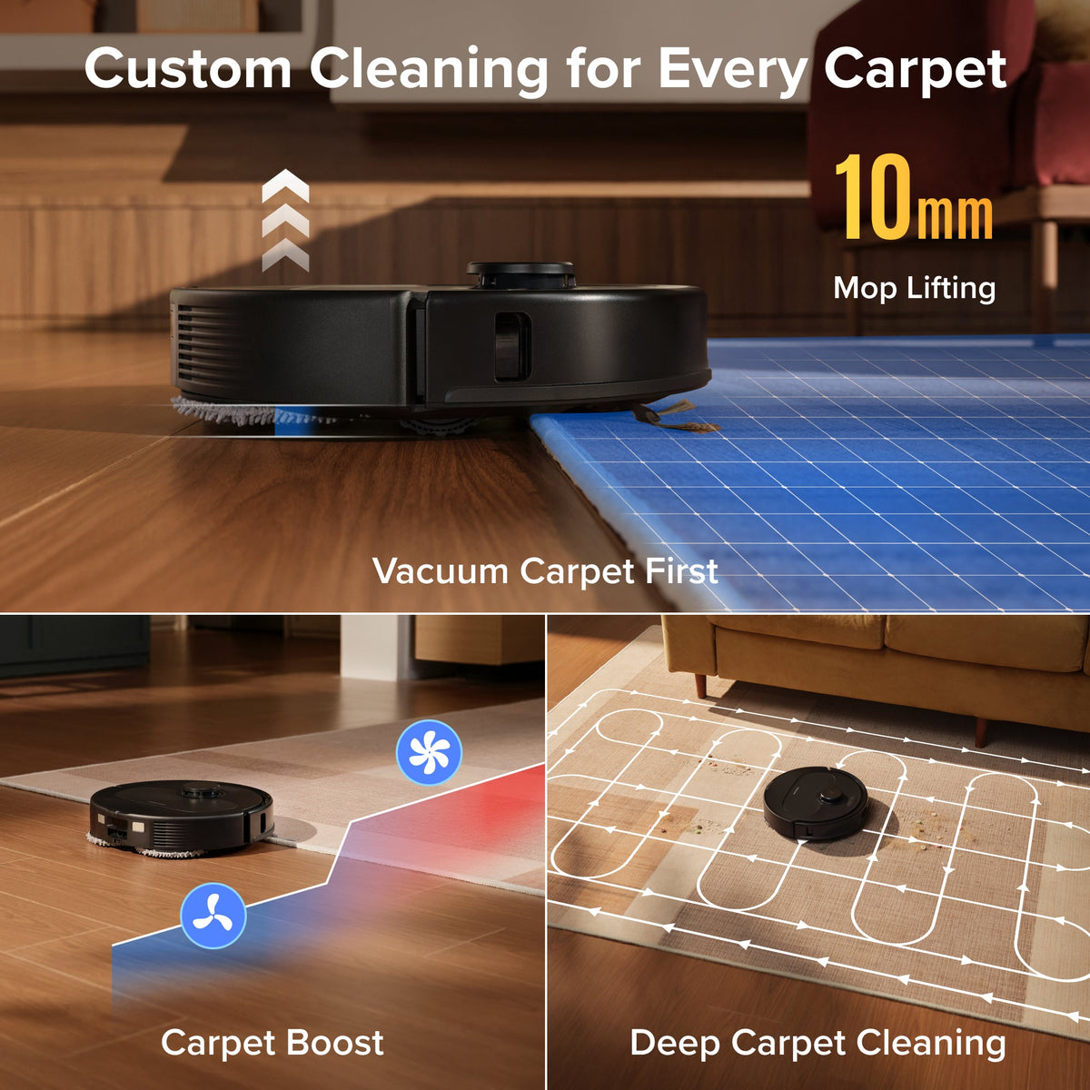 Roborock Qrevo S Pro Robot Vacuum and Mop - 18,500 Pa Suction & Multifunctional Dock