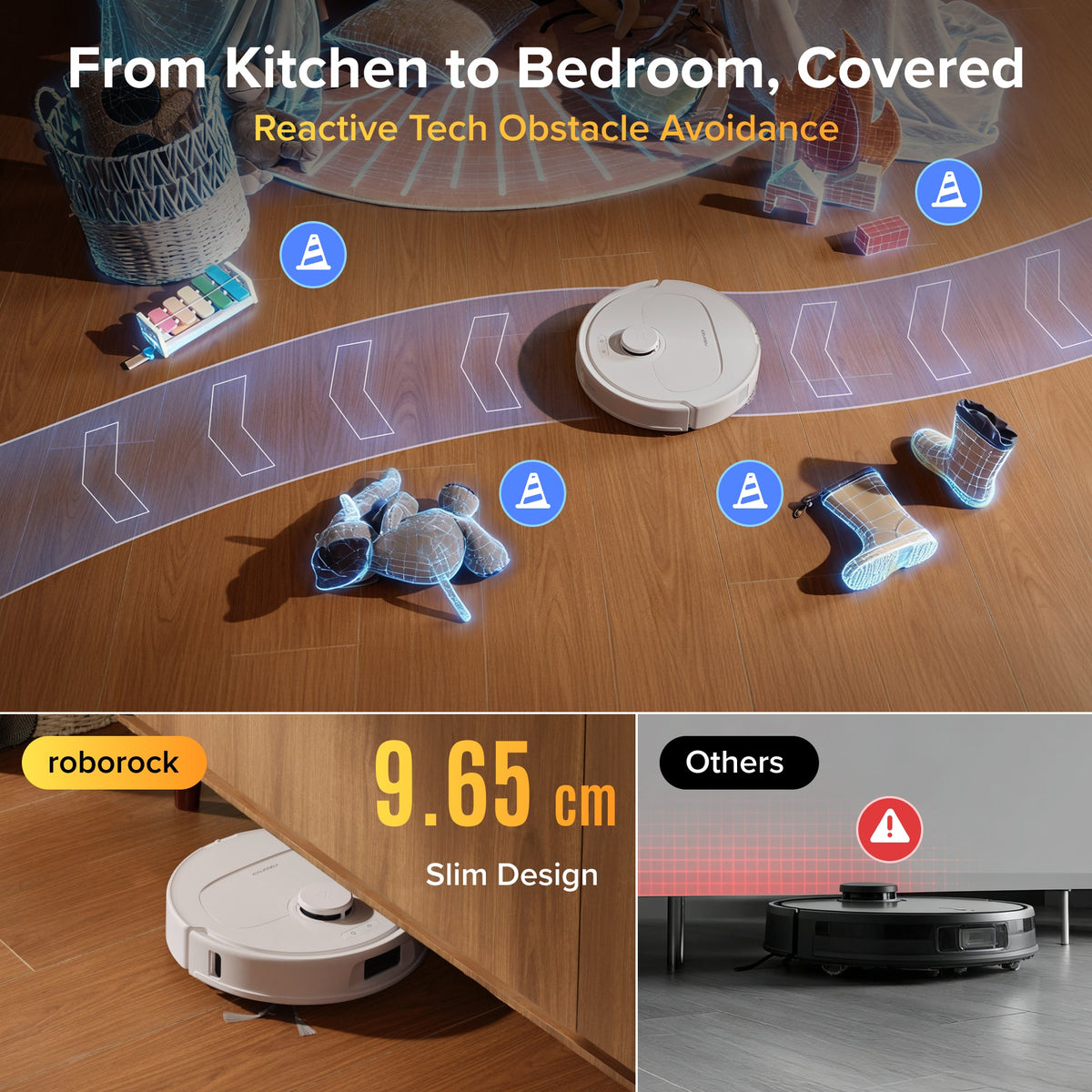 Roborock Qrevo S Pro Robot Vacuum and Mop - 18,500 Pa Suction & Multifunctional Dock