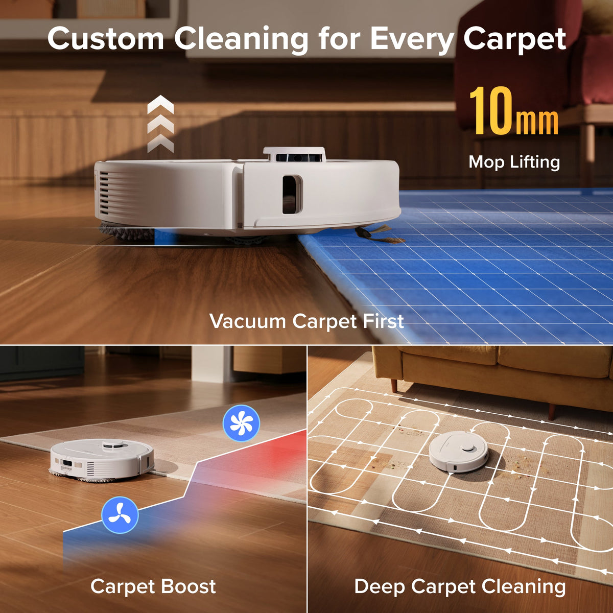 Roborock Qrevo S Pro Robot Vacuum and Mop - 18,500 Pa Suction & Multifunctional Dock