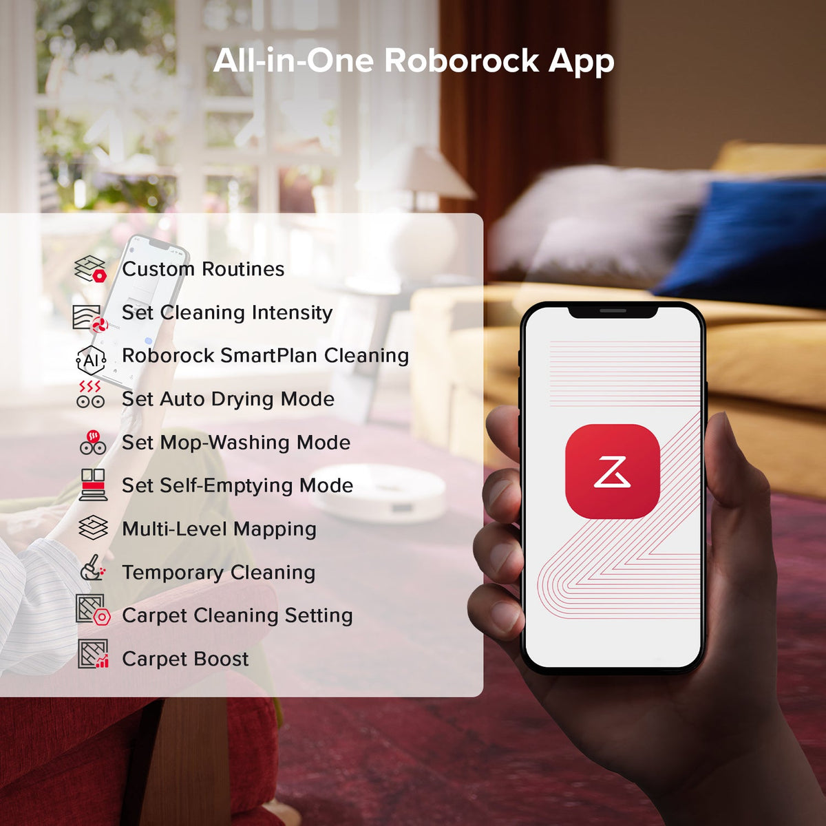 Roborock Qrevo S5V Robot Vacuum with Multifunctional Dock