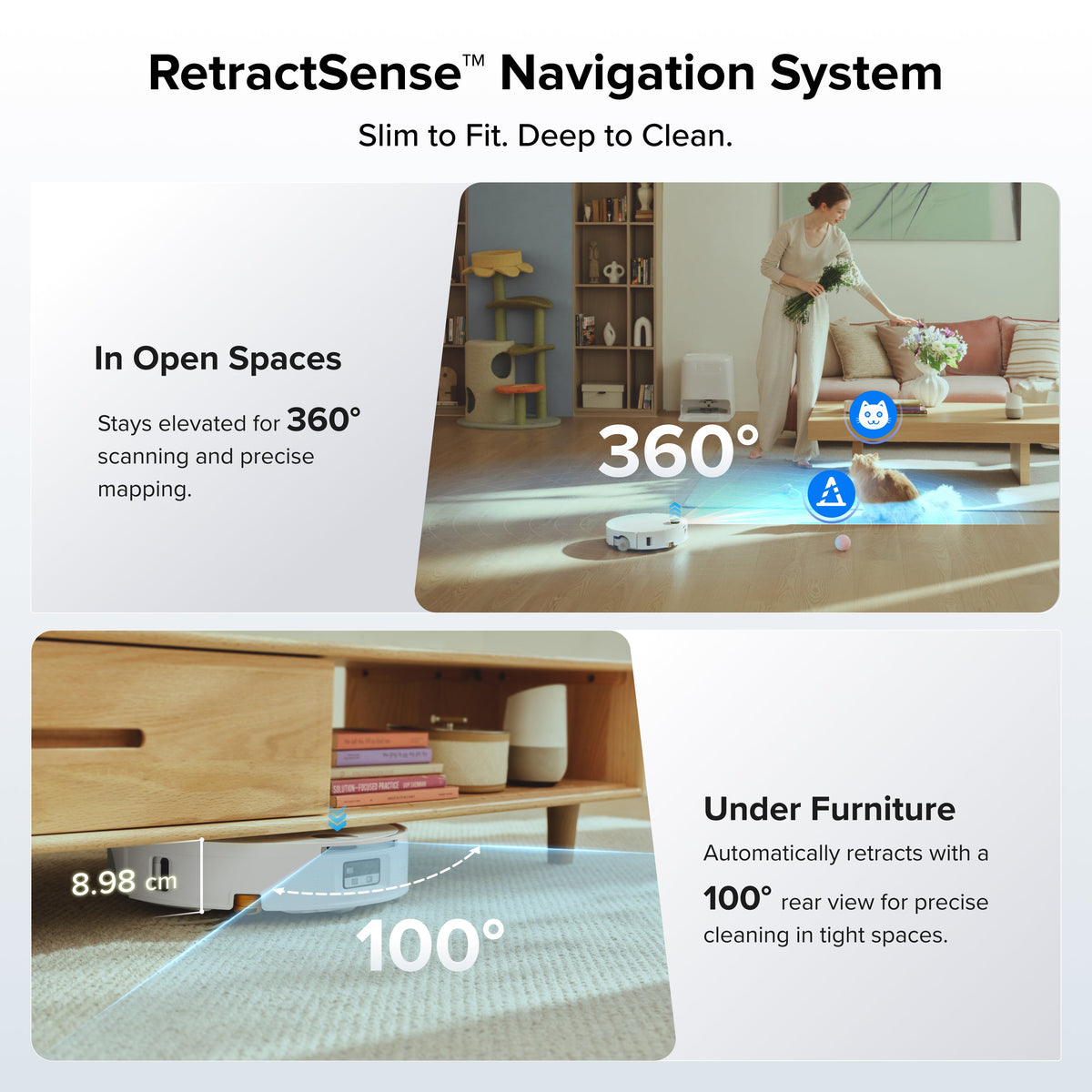 Roborock Qrevo Edge 2 Flow Roller Mop Robot Vacuum With SpiraFlow 2.0 Pressurized Self-Cleaning System