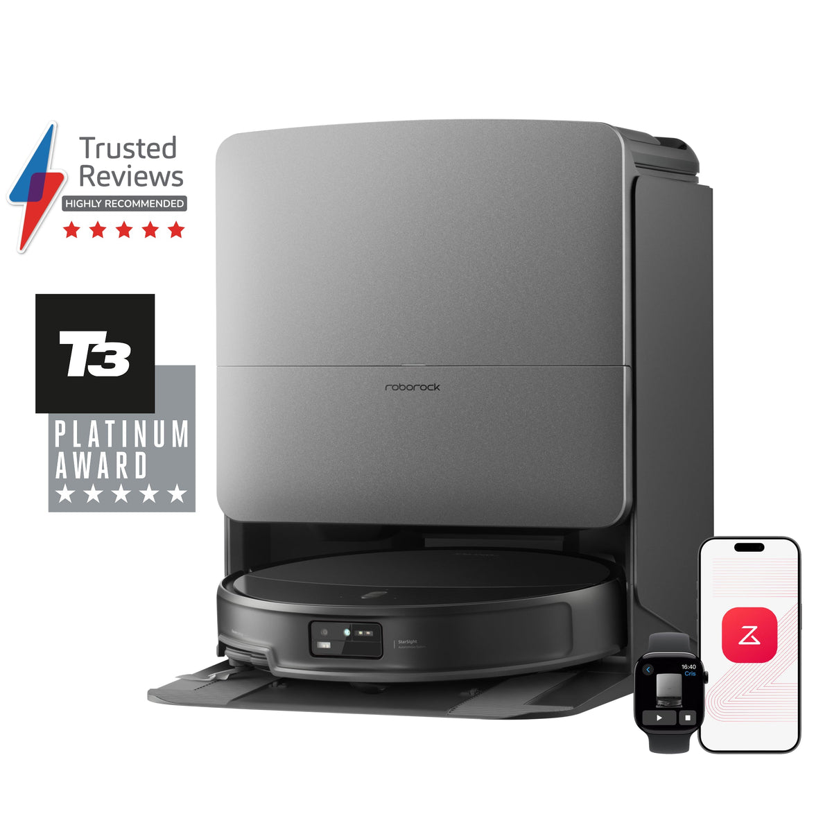 Roborock Saros 20 – AdaptiLift™ Chassis 3.0 for Smooth Threshold Crossing, Powered by 36,000 Pa Suction