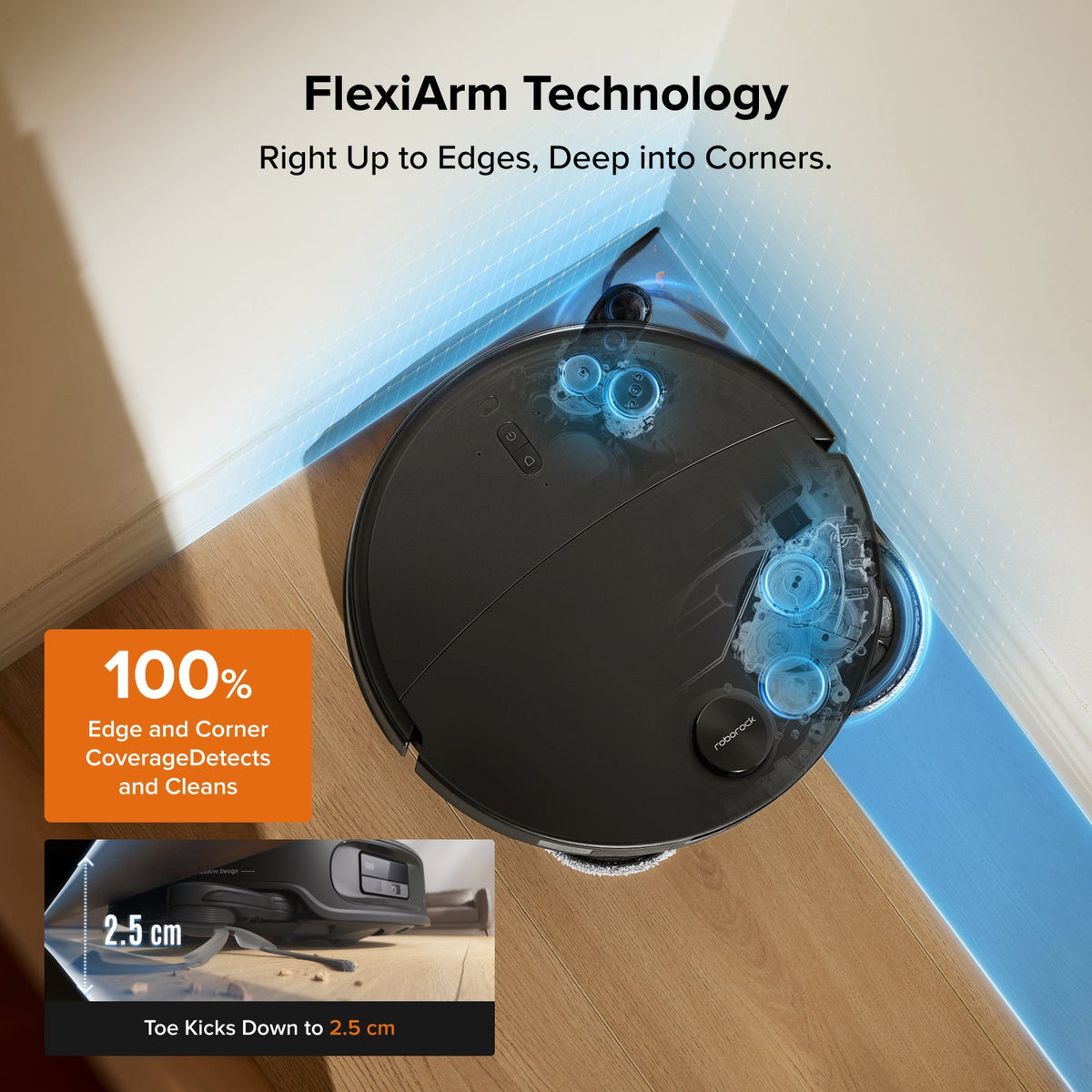 Roborock Qrevo Edge 2 - 25,000 Pa HyperForce™  Suction & Dual Anti-Tangle System