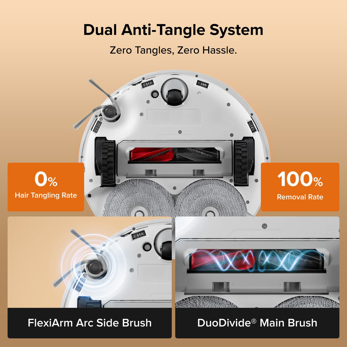 Roborock Qrevo Edge 2 - 25,000 Pa HyperForce™  Suction & Dual Anti-Tangle System